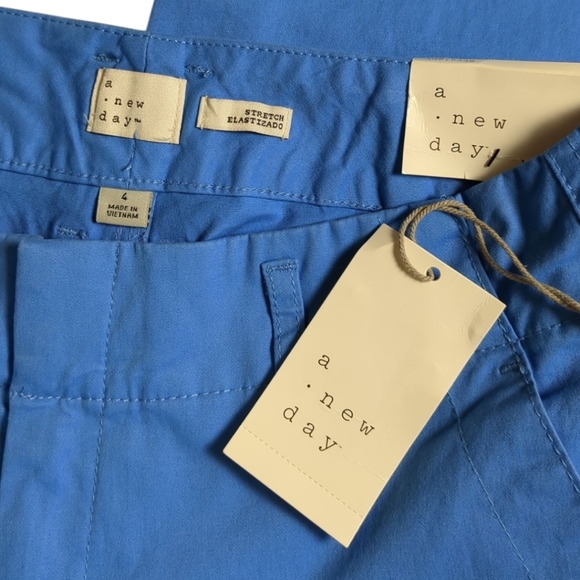 A New Day Hi Rise Cotton Ankle Pants in Robin’s Egg /Sky Blue Size 4 New! - Picture 3 of 4